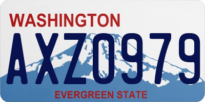 WA license plate AXZ0979