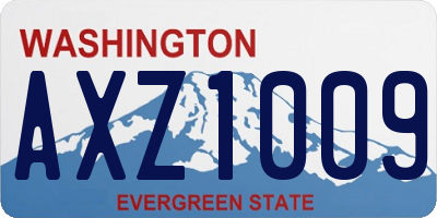 WA license plate AXZ1009