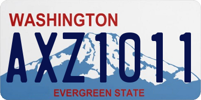 WA license plate AXZ1011