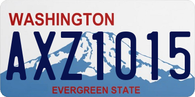 WA license plate AXZ1015