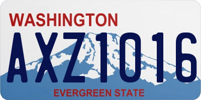 WA license plate AXZ1016