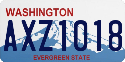 WA license plate AXZ1018