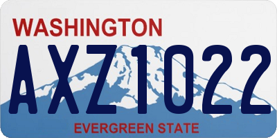 WA license plate AXZ1022