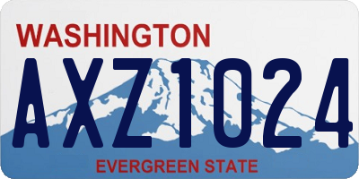 WA license plate AXZ1024