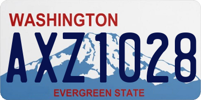 WA license plate AXZ1028