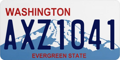 WA license plate AXZ1041