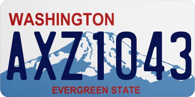 WA license plate AXZ1043