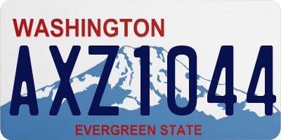 WA license plate AXZ1044