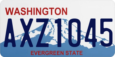 WA license plate AXZ1045