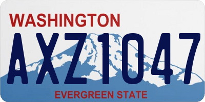 WA license plate AXZ1047