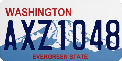 WA license plate AXZ1048