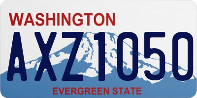 WA license plate AXZ1050