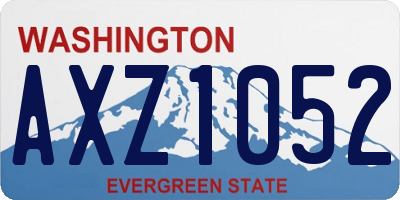 WA license plate AXZ1052