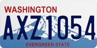 WA license plate AXZ1054