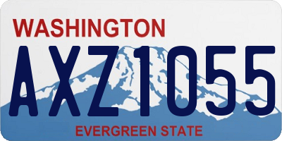 WA license plate AXZ1055