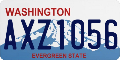 WA license plate AXZ1056