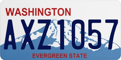 WA license plate AXZ1057