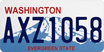 WA license plate AXZ1058