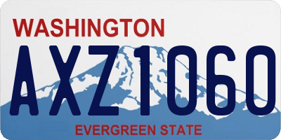 WA license plate AXZ1060
