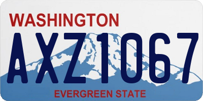 WA license plate AXZ1067