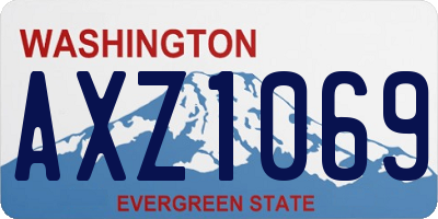 WA license plate AXZ1069