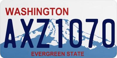 WA license plate AXZ1070