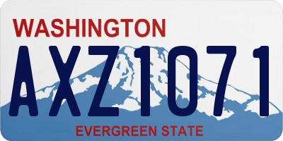 WA license plate AXZ1071