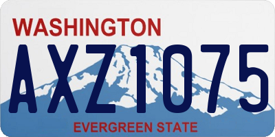 WA license plate AXZ1075