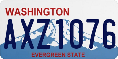 WA license plate AXZ1076