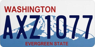 WA license plate AXZ1077