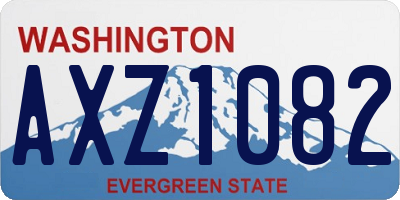 WA license plate AXZ1082