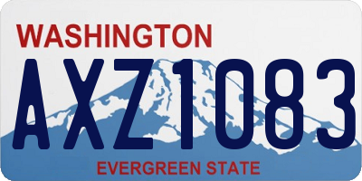 WA license plate AXZ1083