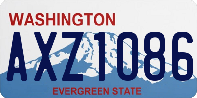 WA license plate AXZ1086