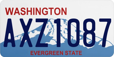 WA license plate AXZ1087