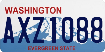 WA license plate AXZ1088