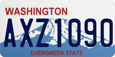 WA license plate AXZ1090