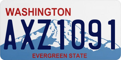 WA license plate AXZ1091