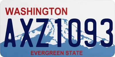 WA license plate AXZ1093