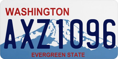 WA license plate AXZ1096