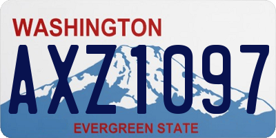 WA license plate AXZ1097