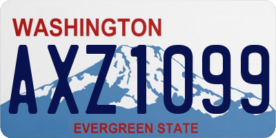 WA license plate AXZ1099