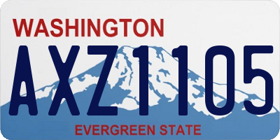 WA license plate AXZ1105