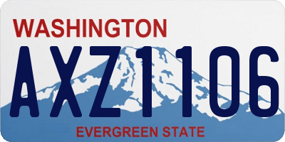 WA license plate AXZ1106