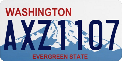 WA license plate AXZ1107