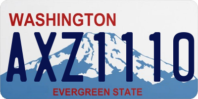 WA license plate AXZ1110