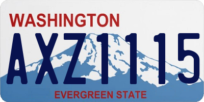 WA license plate AXZ1115
