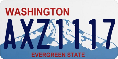 WA license plate AXZ1117