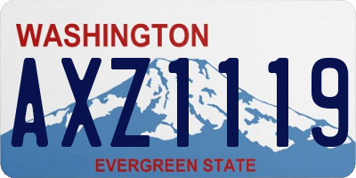 WA license plate AXZ1119
