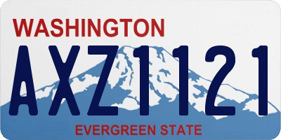 WA license plate AXZ1121