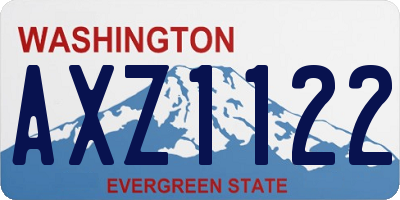 WA license plate AXZ1122